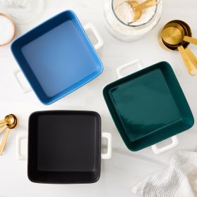 Square Stoneware Baking Dish (Color: Blue)