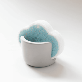 Diatom Mud Sponge Rack Kitchen & Bathroom Sink Caddy For Sponges Scrubbers (Option: Gray)